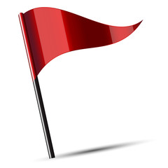 Vector illustration of red flag