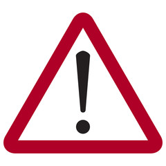 Vector illustration of Warning sign