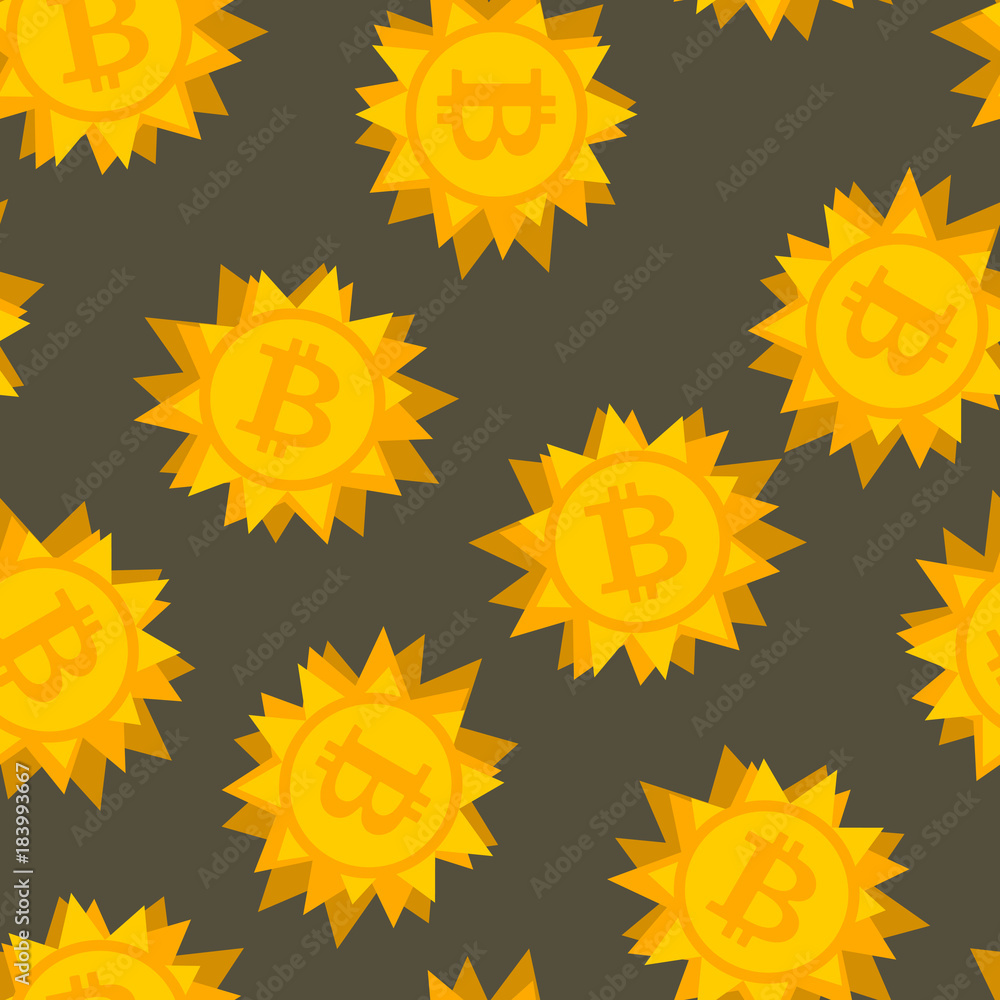 Poster bitcoin computer virus pattern. crypto currency is web bug background. vector illustration