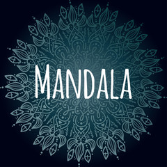 Decorative Indian Round Lace Mandala. Invitation, Wedding Card Mandala Design.