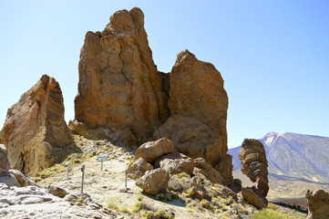 Fototapeta na wymiar Mount Teide National Park Roques de Garcia
