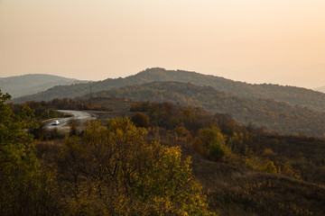 colorful autumn in the mountains