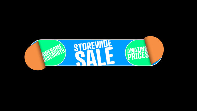 Double Peel Sales Sticker Lower Third