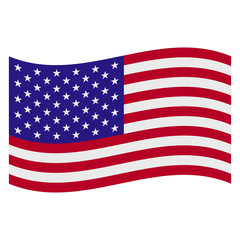 Vector illustration of united states flag
