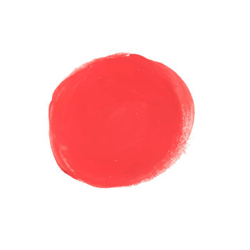 Ink Red Circle With Brush Texture