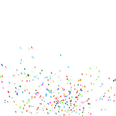 A scattering of crumbs, confetti paper multicolored explosion