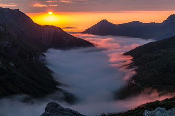 Summer sunset in the Saliencia Valley, Asturias