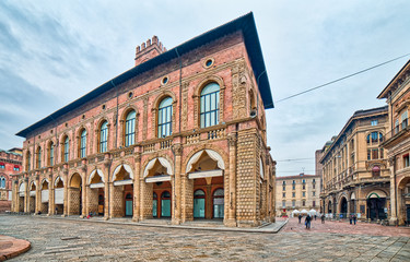 Fototapeta premium buildings on main square of Bologna
