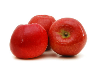 Ripe red apple. Isolated on a white background.