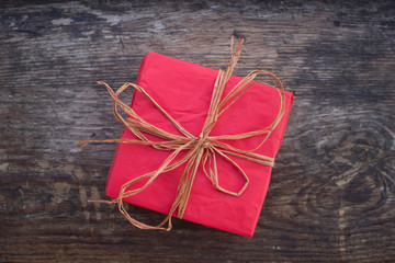 Red box with gift