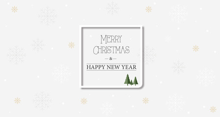 Christmas greeting cards with tree and snow © cristianstorto