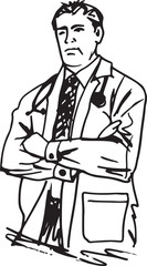 doctor man vector illustration