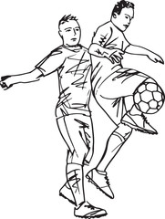 Fototapeta na wymiar Footbal player illustration