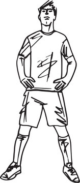 Fashion sketch illustration of man