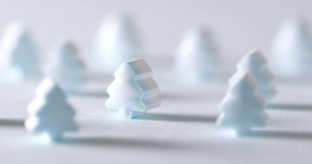 Cute Christmas tree decoration on blue background - Powered by Adobe