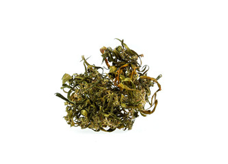 Dry hemp on white background