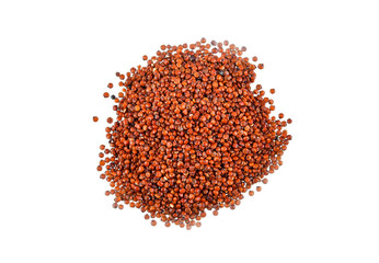 Red Quinoa seeds on white background