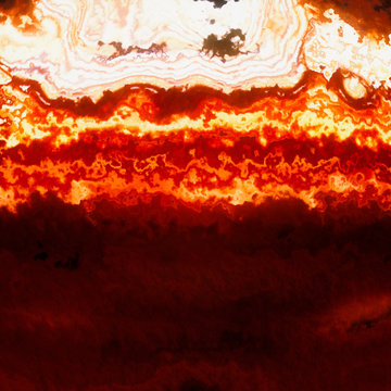 Lava flames layers, hot gases cross section, abstract background