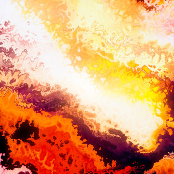 Burning clouds, red flames, abstract illustration