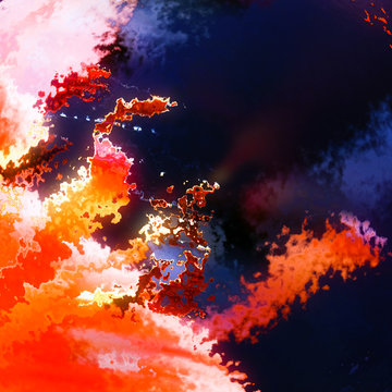 Burning flames explosion abstract background 