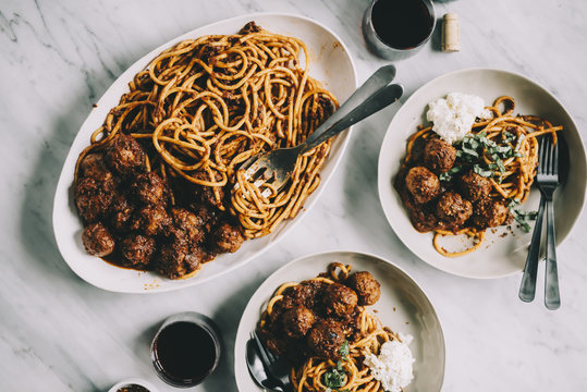 Spaghetti and Meatballs with Sunday Sauce