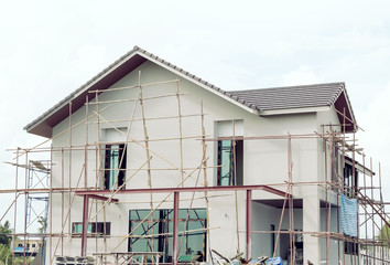 construction home Building with under construction