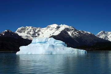 Fototapeta na wymiar Iceberg flottant sur l'eau