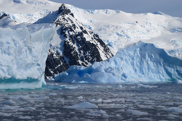 Antarctic glaciers affected by climate change