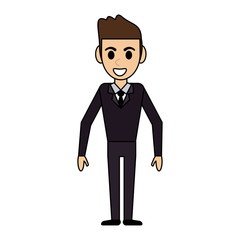 Businessman avatar cartoon icon vector illustration graphic design