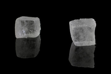 ice cube isolated on black background