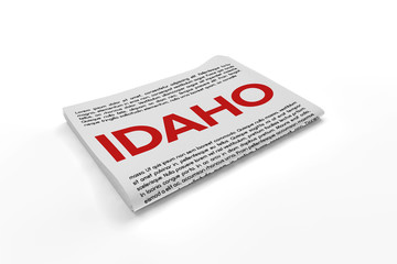 Idaho on Newspaper background