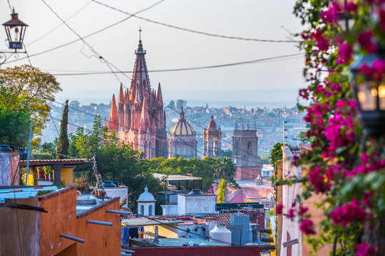 Parroquia de San Miguel Arcangel Catholic Cathedral in Mexico