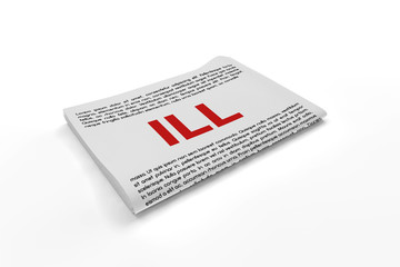 Ill on Newspaper background