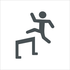 Runner over barrier icon