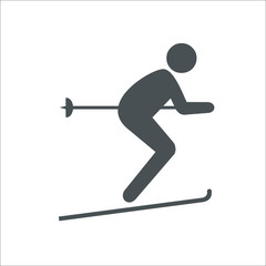 Ski icon. Vector Illustration
