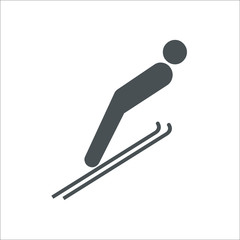 Ski icon. Vector Illustration