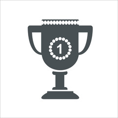 Trophy cup icon. Vector Illustration