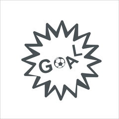 Goal icon. Vector Illustration