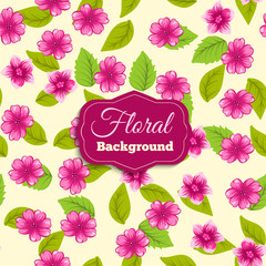 Beautiful floral design. Seamless pattern. Vector Illustration 
