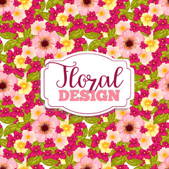 Beautiful floral design. Seamless pattern. Vector Illustration 