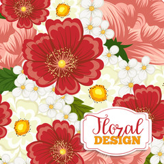 Beautiful floral design. Vector Illustration 