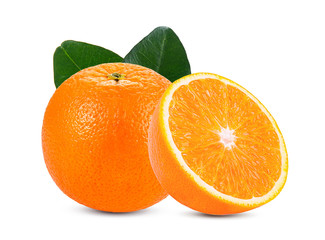orange isolated on white background. Full depth of field with clipping path.
