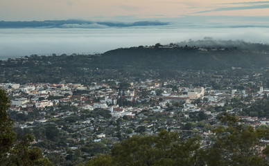 Fototapeta na wymiar Wide scenic view of Santa Barbara, California.
