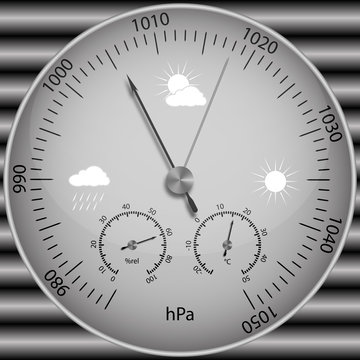 Barometer for determining atmospheric pressure