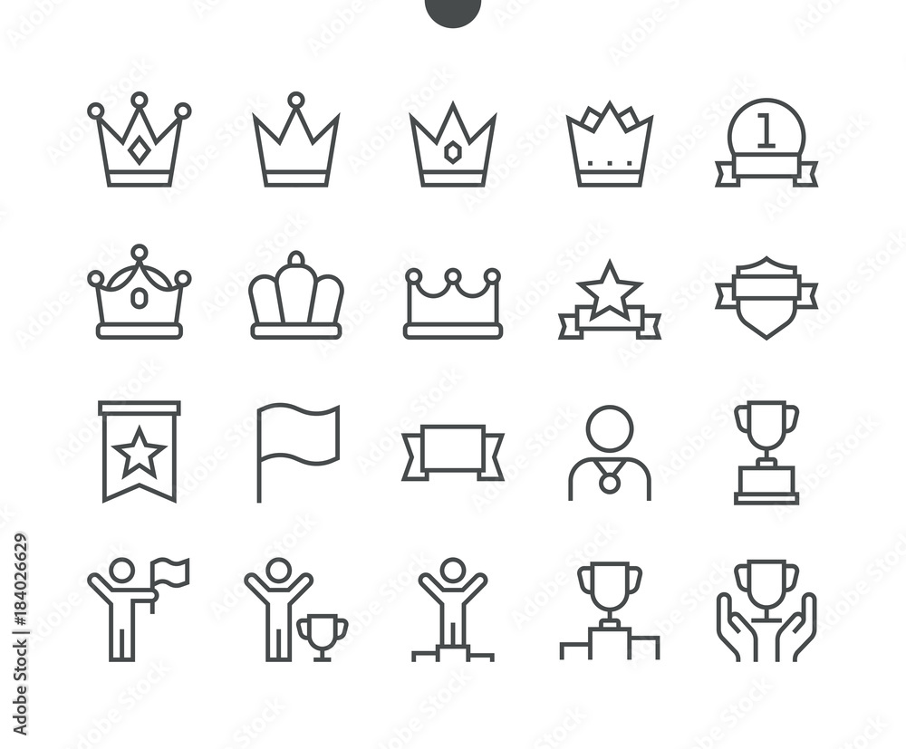 Poster awards ui pixel perfect well-crafted vector thin line icons 48x48 ready for 24x24 grid for web graph
