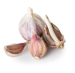 organic garlic closeup