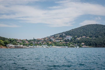 View of Burgazada island from sea in Istanbul,Turkey