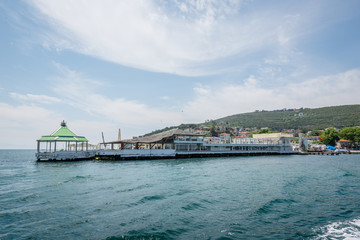 View of Burgazada island from sea in Istanbul,Turkey