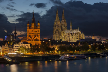 Cologne at dusk, Germany