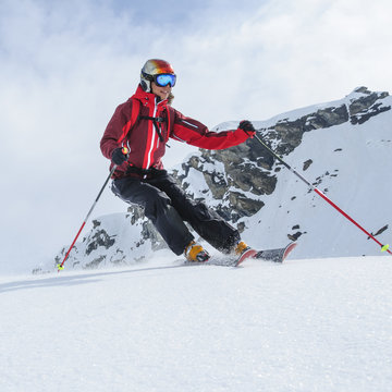 gekonnt Skifahren im Gelände
